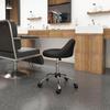 Work Stool Swivel Stool Rolling Stool, Height-Adjustable, Rotating Seat, 50cm x 50 cm x 83 cm, Black + Silver