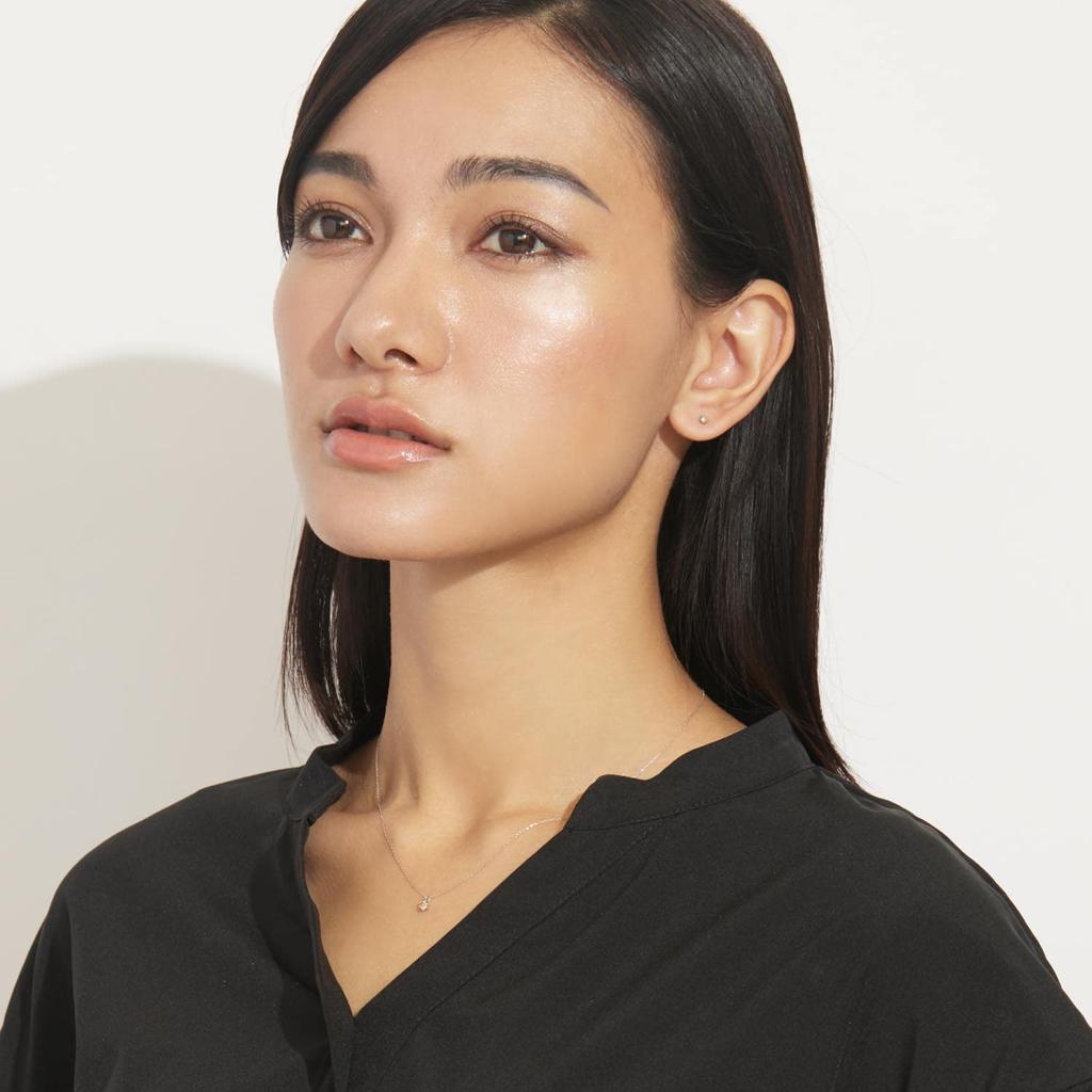 Lala Christie Necklace with Natural Champagne SI PT900 Women's Diamonds, Color, Grade, 0.1ct, Platinum, 6-Prong Set, lp56-0013-pt