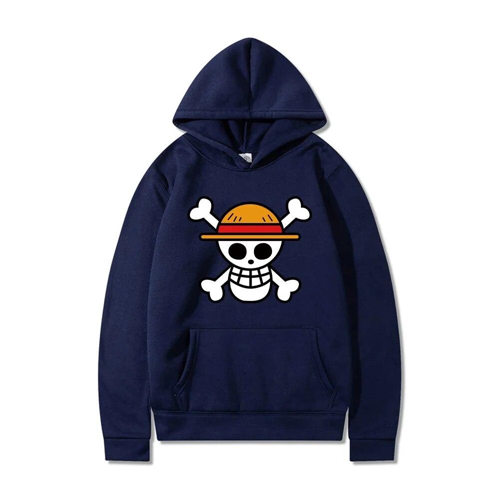 Судадера с капучой де уна пьеза для человека Судадера с капучой из японского аниме Monkey D. Джерси с эстампадо Луффи Т.