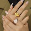Кольцо Samsung Ring, позолоченное 18-каратным настоящим золотом, простое кольцо из нержавеющей стали с микробриллиантами.