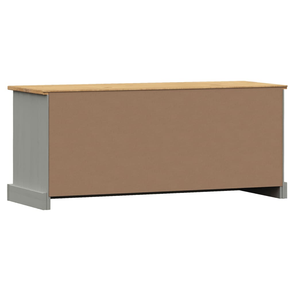 VIGO Shoe Bench Gray 106 x 35 x 45 cm Solid Pine Wood