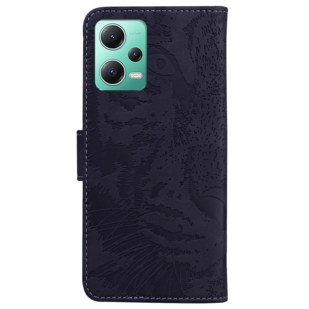 Кожаный чехол-книжка для Xiaomi Redmi Note 12 5G (Глобальный)/(Индия)/(Китай)/Poco X5 5G, Чехол-кошелек с подставкой с тигровым принтом