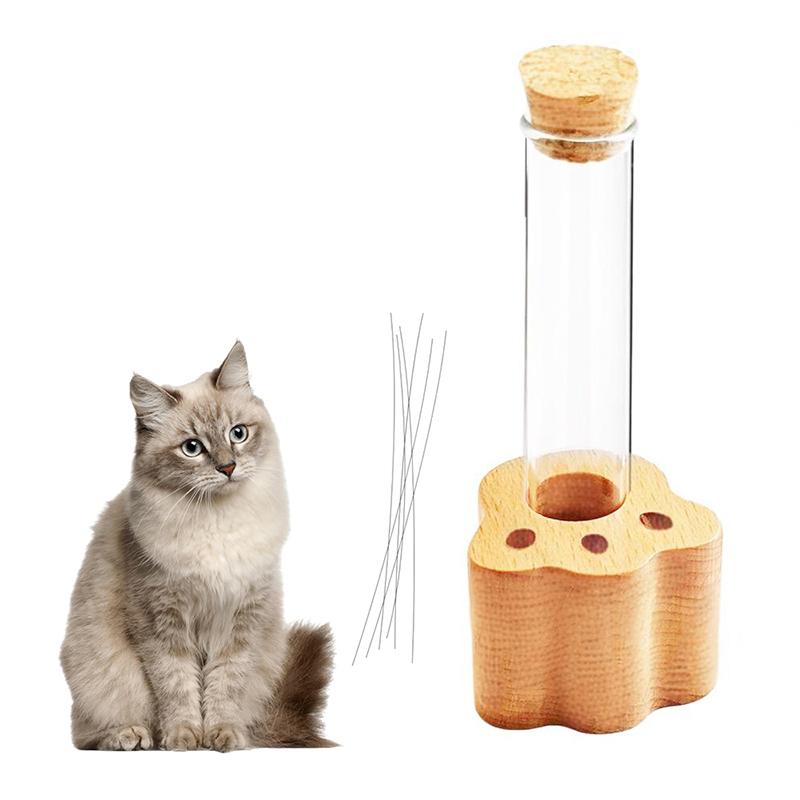 Cat Whisker Jar Mini Glass Vase For Whiskers Cat Whisker Holder Elegant Memorial Gift For Pet Lovers