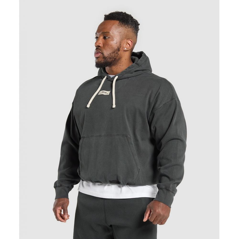 Gymshark Heavyweight Rib Hoodie Asphalt Grey A1b5n Gc02