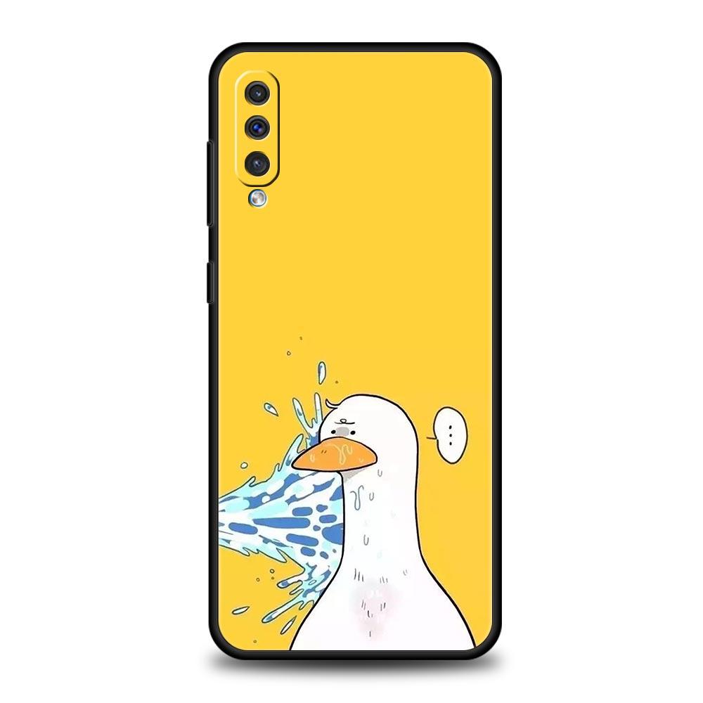 Мультяшный чехол-утка для Samsung Galaxy A56 A36 A26 A16 A34 A24 A42 A22 A20 A12 A40 A30 A10 5G Мягкий ТПУ чехол-оболочка Funda Сумка