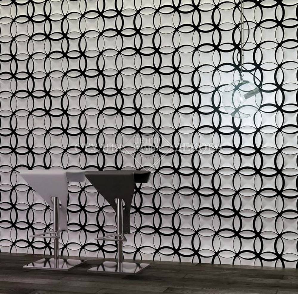 3D Wall Panel Mold for Gypsum, Plaster or Concrete Tile for Decorative Wall Panels 'Bubbl'