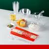 Disposable Plastic Crystal Bowls with Spoons - 100 Sets