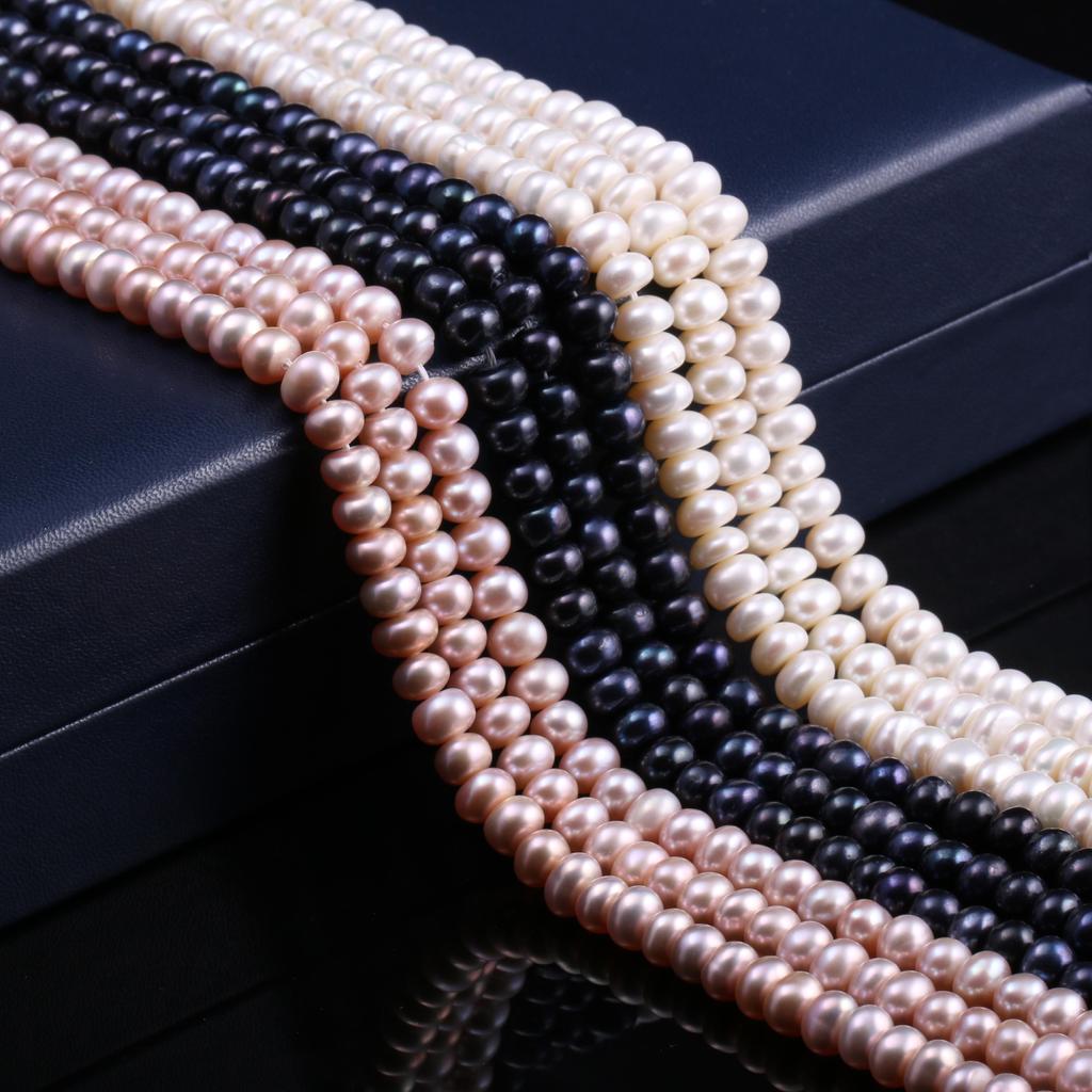 Synthetic Pearls Four-Sides Smooth Beads 6-7 MM For Jewelry Making DIY Necklace Bracelet Earrings Accessory