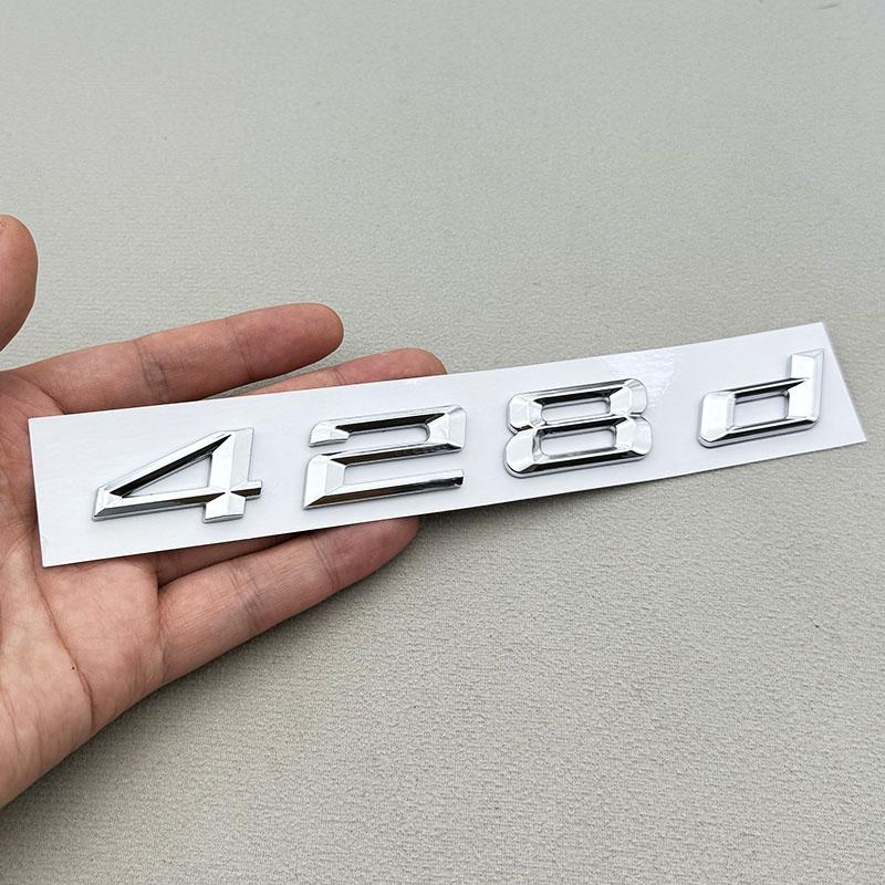 3D ABS Car Letters Logo 420d  428d Badge Sticker Rear Trunk Emblem Decals For BMW 4 Series 420d 420i F32 F36 Auto Tail Marking