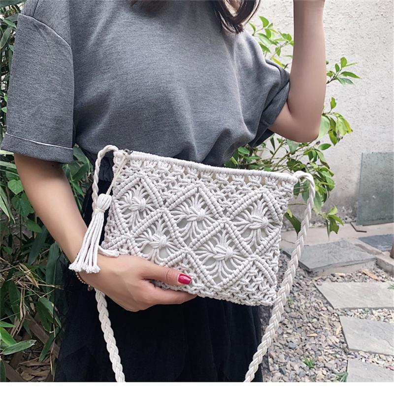 Модные плетеные сумки через плечо Соломенные летние женские плетеные сумки кроссбоди Пляжная дорожная сумка Женская сумка Женские сумки-мессенджеры Bolsa KTY