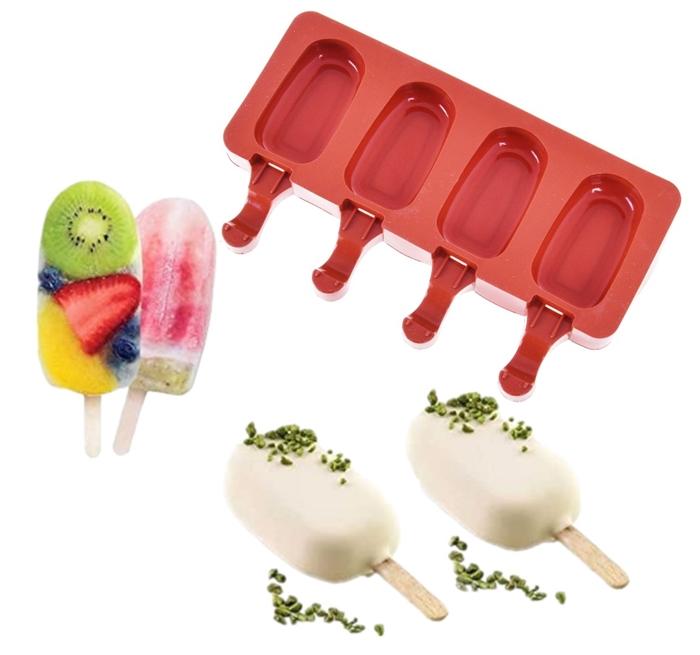 Silicone Ice Lolly Mold 4 Gn Small