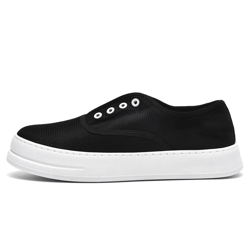 Fashion Black Canvas Shoes Men Versatile Men's Vulcanized Shoes Breathable Loafers Comfort Casual Shoes For Men Skateboard Sneaker