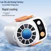 Portable 6000mAh Cross-body Waist Fan with Ice Pack for Outdoor and Construction Use - 2025 Model