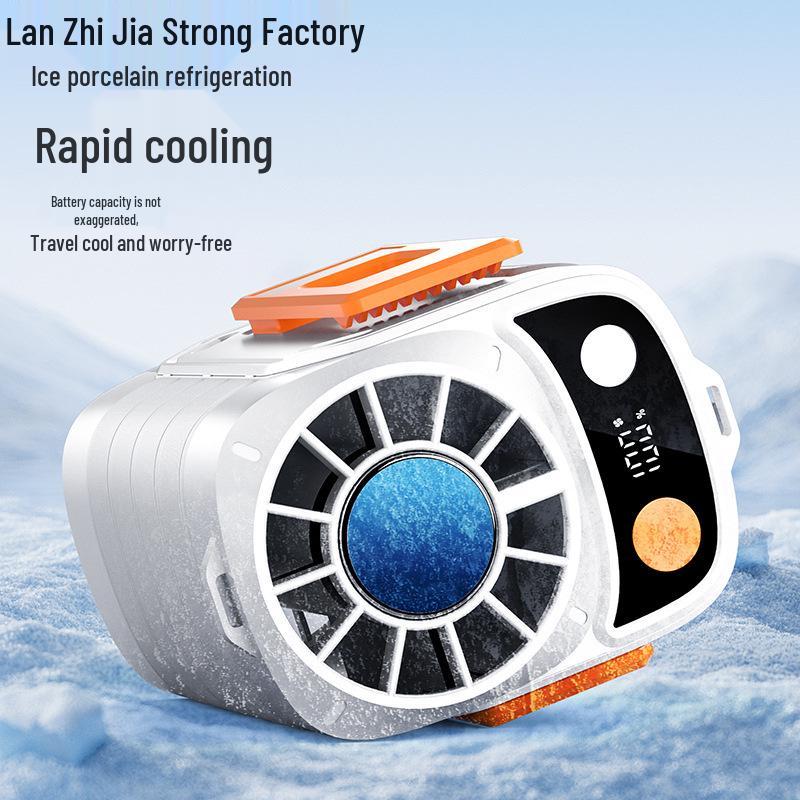 Portable 6000mAh Cross-body Waist Fan with Ice Pack for Outdoor and Construction Use - 2025 Model