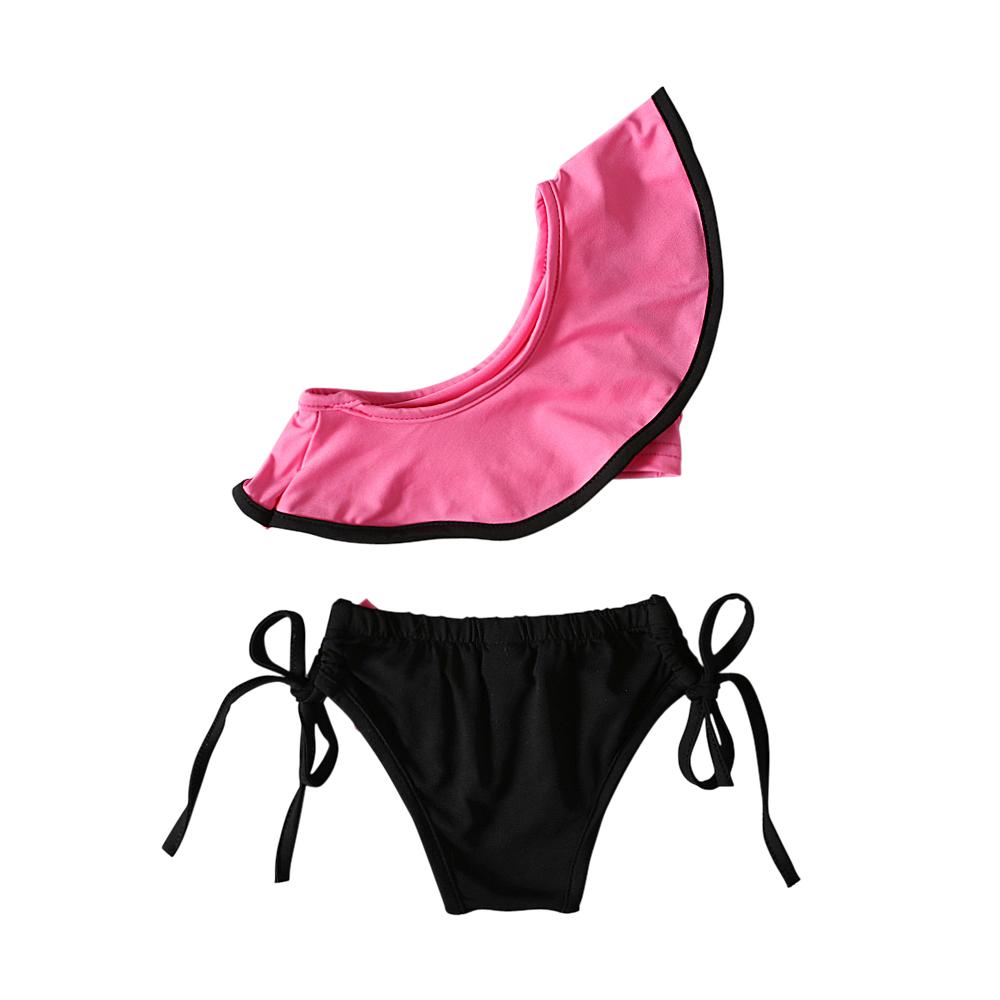 Летний купальник для маленьких девочек 0-3 лет, детский купальник из двух предметов с оборками и бантом, бикини для водных видов спорта, пляжная одежда для купания