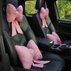 Автомобильная подушка для шеи Милая внутренняя отделка Розовый бант Подушка для головы Универсальная Антиусталостная Подушка для подголовника автомобиля Подушки Автомобильные аксессуары