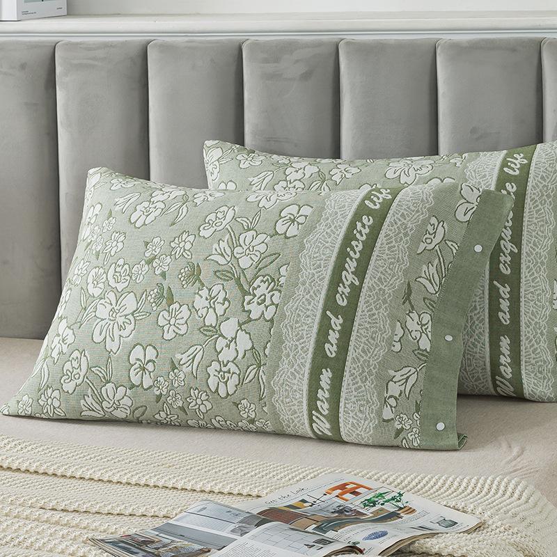 1 шт. Комплект наволочек из 100% хлопка с боковыми кнопками, Нескользящие жаккардовые наволочки для стандартных подушек и подушек с эффектом памяти - 50x75 см