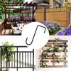 6pcs Durable Fence Hooks Black Vinyl Fence Hooks Long-Lasting Heavy Duty Hooks  Backyard