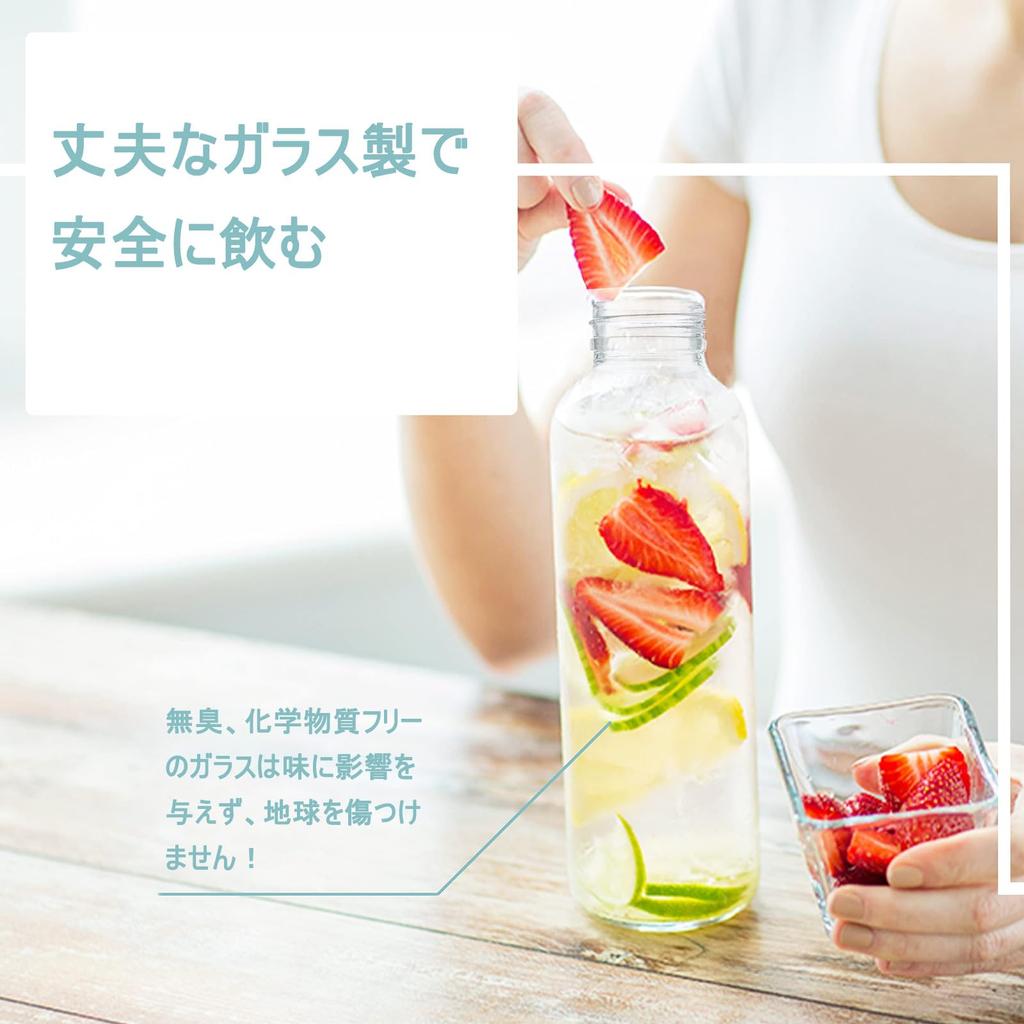 Набор из 6 стеклянных бутылок для воды, прозрачная бутылка для сока с уплотнением из нержавеющей стали для смузи, бутылка, 532 мл, бутылки, стекло, крышка,