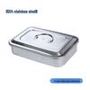 Stainless Steel Disinfection Tray with Holes and Cover, High-Temperature Square Instrument Tray