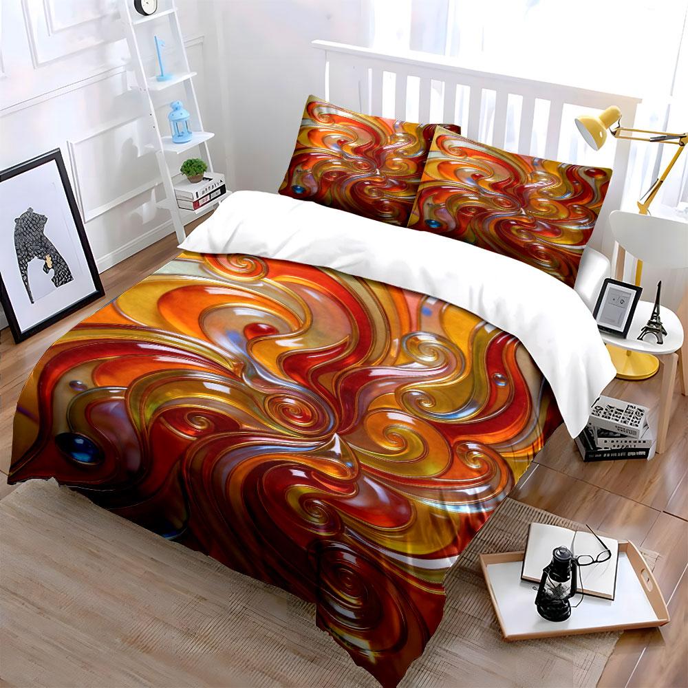 Swirling abstract colorful patterns. Bedding sets Duvet cover sets Duvet covers Pillowcases(1 * Duvet Cover 2 * Pillowcases without duvet insert)