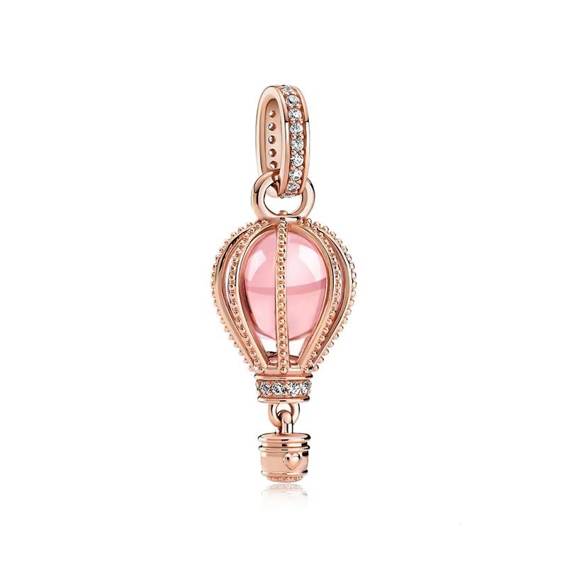 Copper Colorful Air Balloon Pendant Charm Beads Fits 3Mm Bracelets Necklace Women Luxury Diy Jewelry Gift