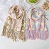 Knitted Hollow Women's Scarf New Crochet Floral Decorative Yarn Scarves Autumn Winter Korean Versatile Woman Accessories