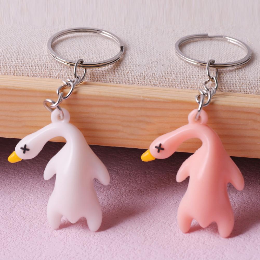 Car Key Chain Pendant Pendant Keychain Delicate Simple Funny Hanging Duck Key Chain for Girls Couple Bag