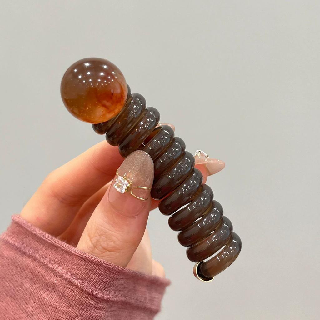 Эластичные резинки для волос для женщин и девочек, однотонные резинки для волос, спиральная катушка, резинка, хвостики, веревка для головы, аксессуары для волос