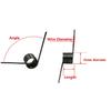 5PCS 65Mn Steel Helical Torsion Spring V-Shaped Helicaltorsio Ring Wire Diameter 0.7mm Angle 60/90/120/180 Degrees