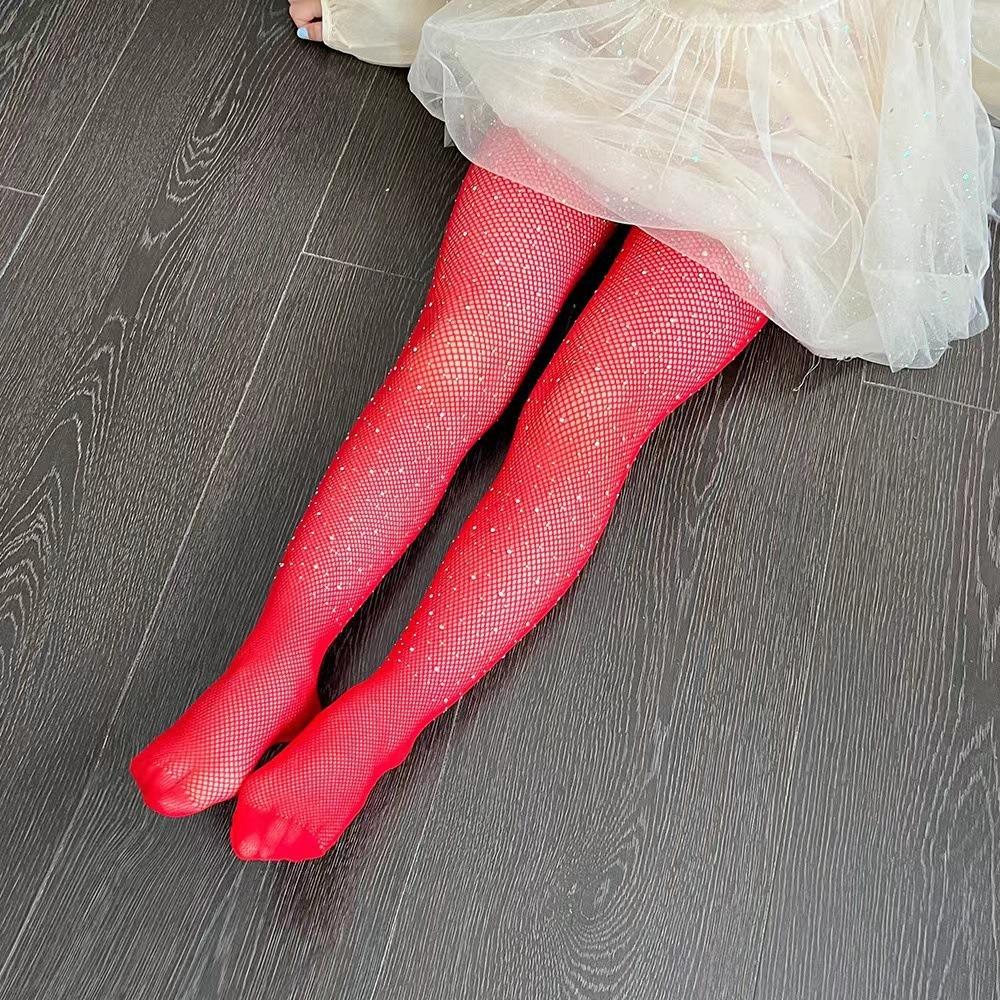 Колготки с пайетками в горошек, модные чулки для девочек