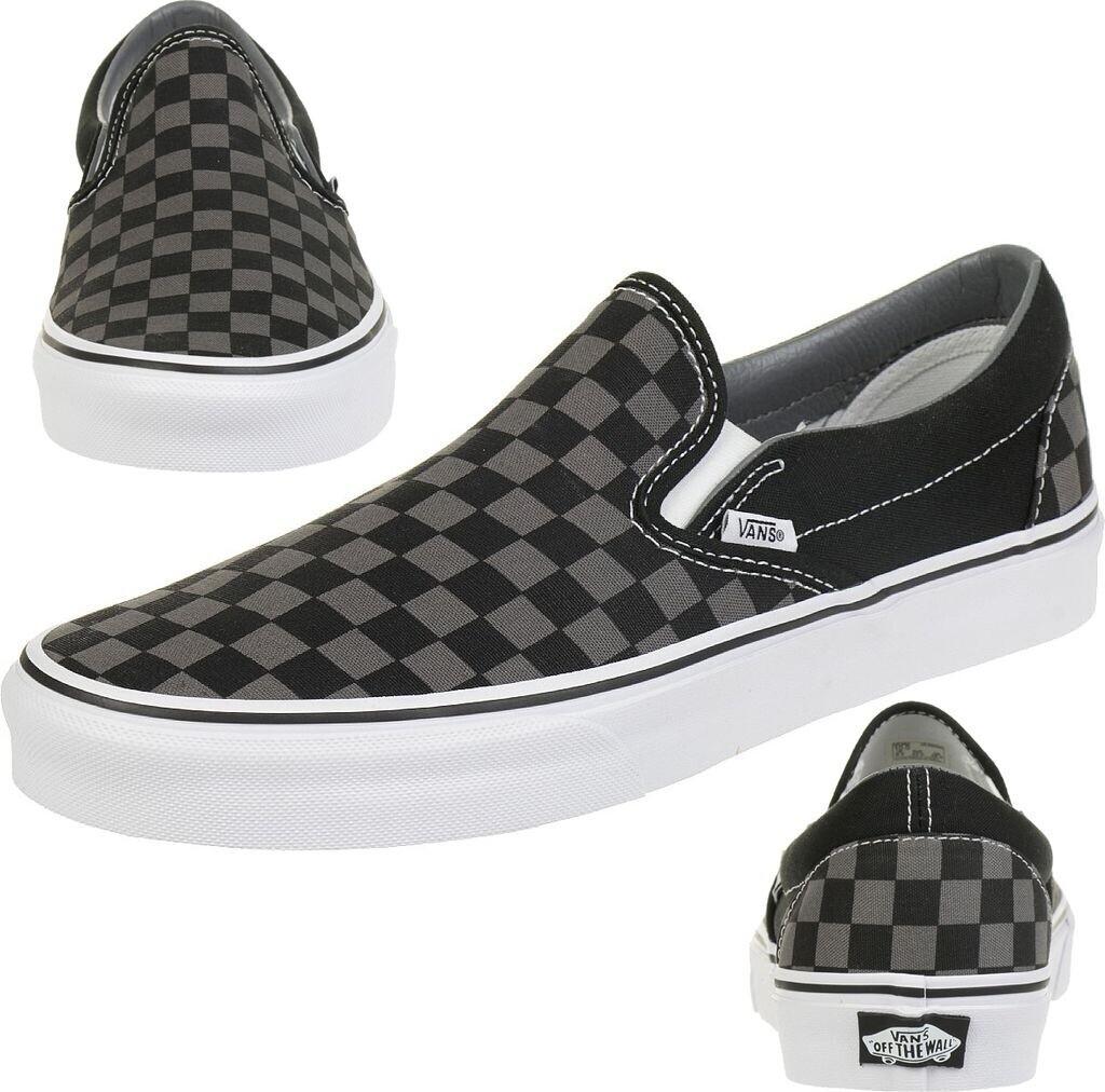 Кроссовки Vans Slip-On Classic Checkerboard black/pewter