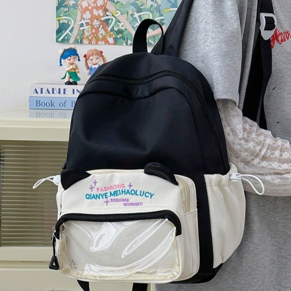 Нейлоновый прозрачный рюкзак с карманами, большая вместимость, рюкзак для студентов