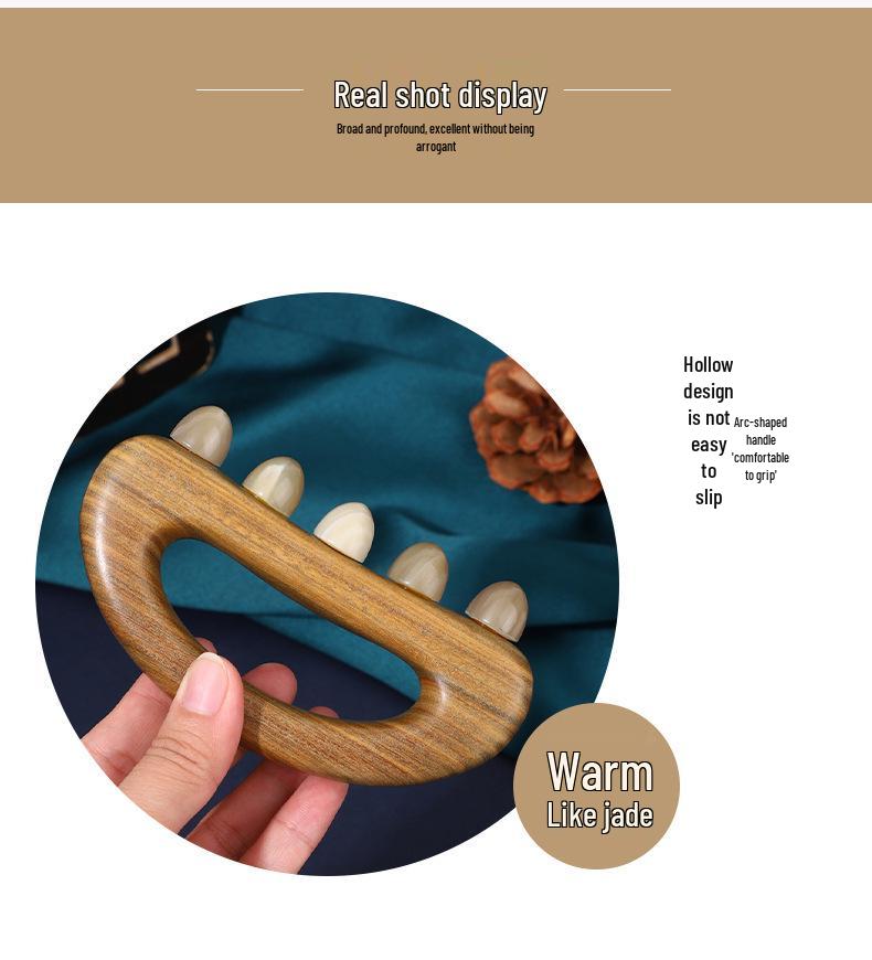 Sandalwood Cow Horn Massage Comb