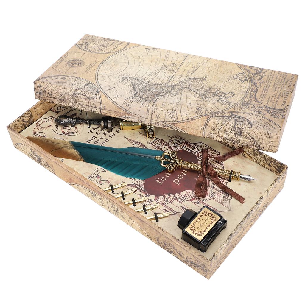  Набор ручек с золотым покрытием, винтажный инструмент для письма, ретро-каллиграфия, подарок