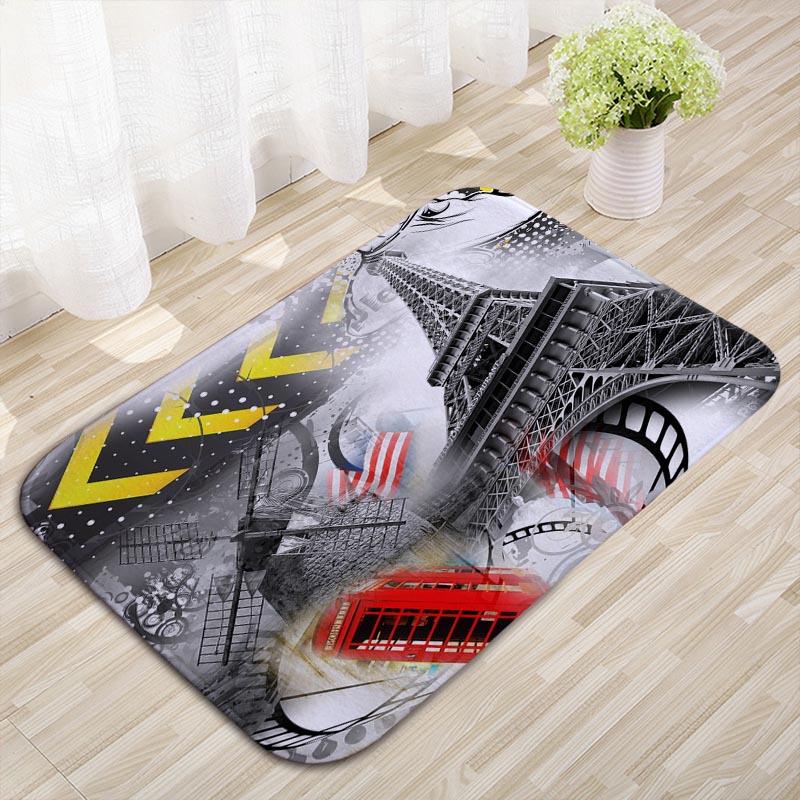 Building Tower Kitchen Floor Mat Bedroom Non-slip Carpet Household Door Mat Entry Floor