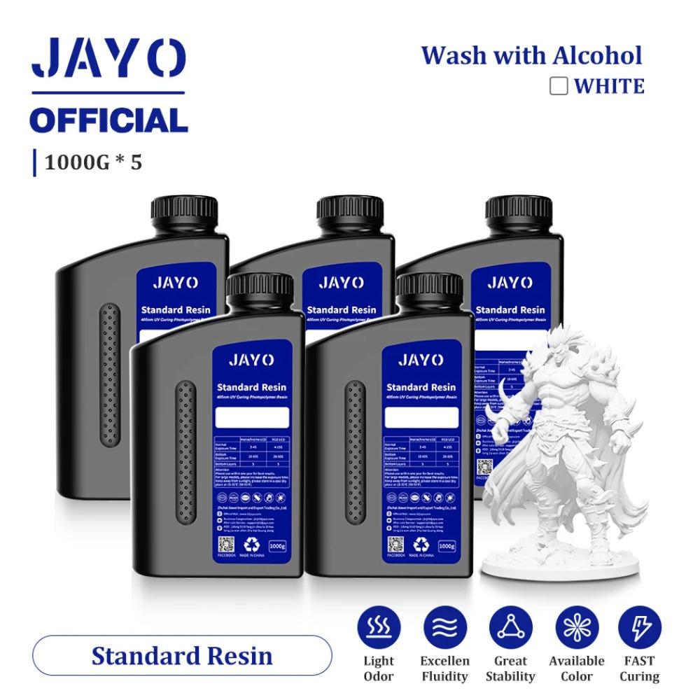 JAYO Стандартный/Подобный ABS/Высокопрочный/Подобный ПА Смола 5 кг 395-405 нм УФ-отверждаемая Фотополимерная Быстрая Смола для LCD/DLP/SLA 3D-принтера