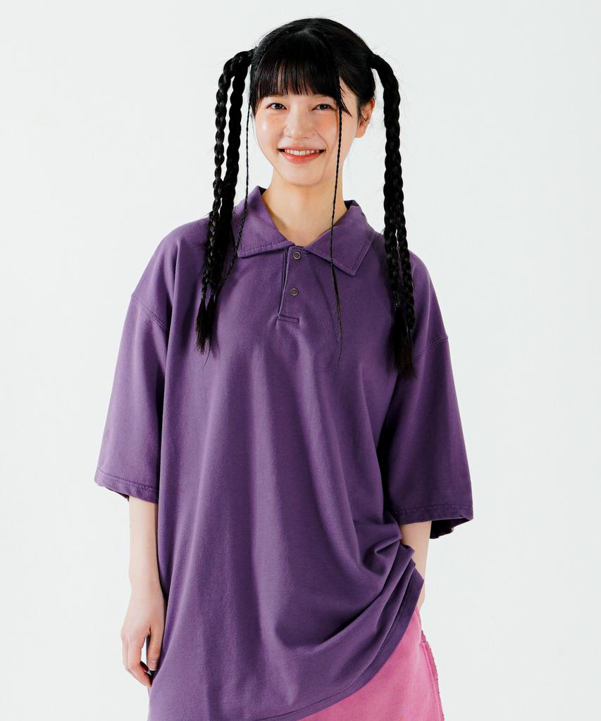 PUNCHLINE Shower Wash Collared Short Sleeve 5-Piece Set Pale Purple Wsst6220