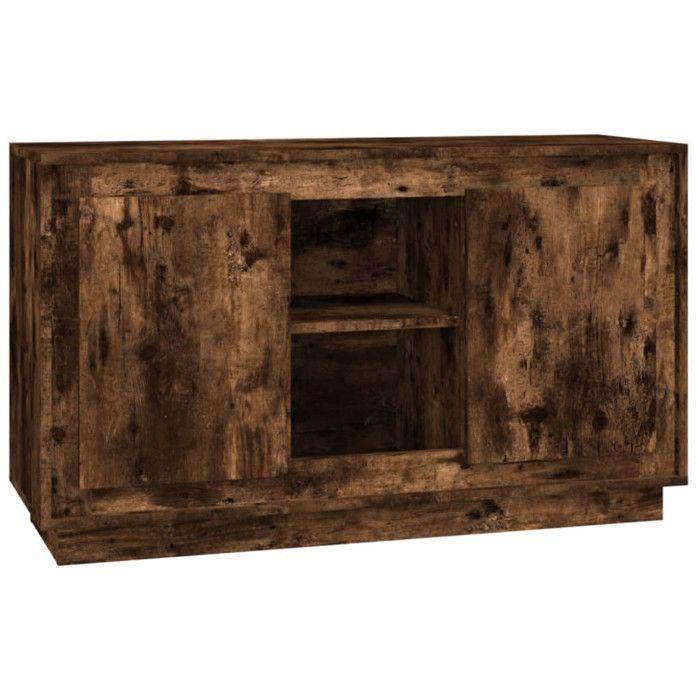 VidaXL Buffet chêne fumé 102x35x60 cm bois d'ingénierie 831882