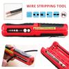 Новый красный инструмент для зачистки кабеля, портативный многофункциональный инструмент для зачистки проводов, резак