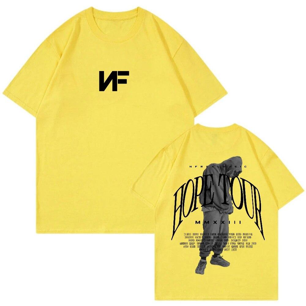 Футболка Rapper NF Hope Tour 2023 World Tour с круглым вырезом и короткими рукавами Harajuku, уличная одежда, женская модная одежда унисекс