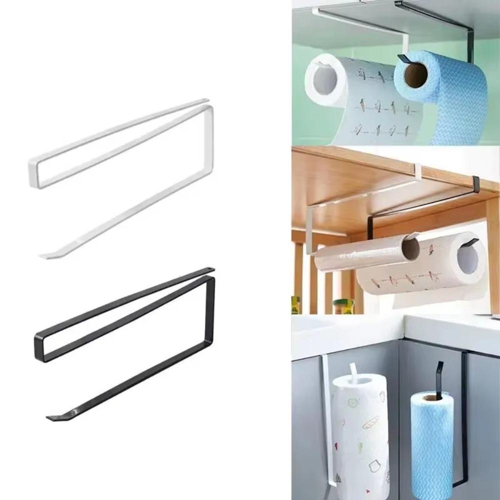 Durable Paper Roll Holder Metal Cling Film Storage Rack High Quality Kitchen Tissue Accessories