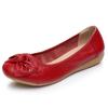Women's Female Ladies Mother Woman Flats Shoes Loafers Genuine Leather Slip On Summer Round Toe Size 35-43
