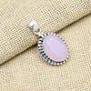 Pink Chalcedony Gemstone Handmade 925 Sterling Silver Jewelry Charming Pendant Gift For Her