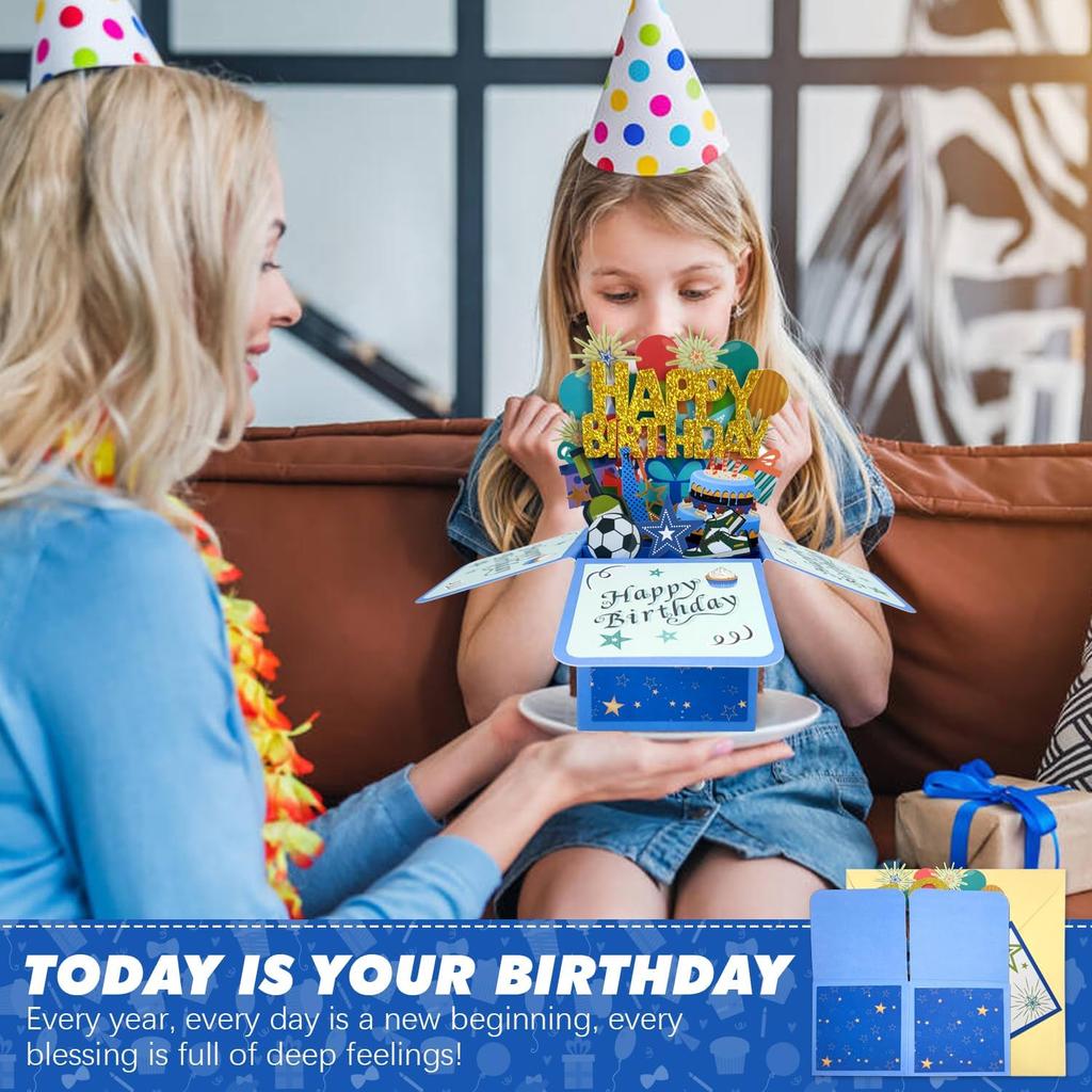 Всплывающая открытка на день рождения 3D-открытка на день рождения с конвертами и бирками для заметок, поздравительные открытки, подарки