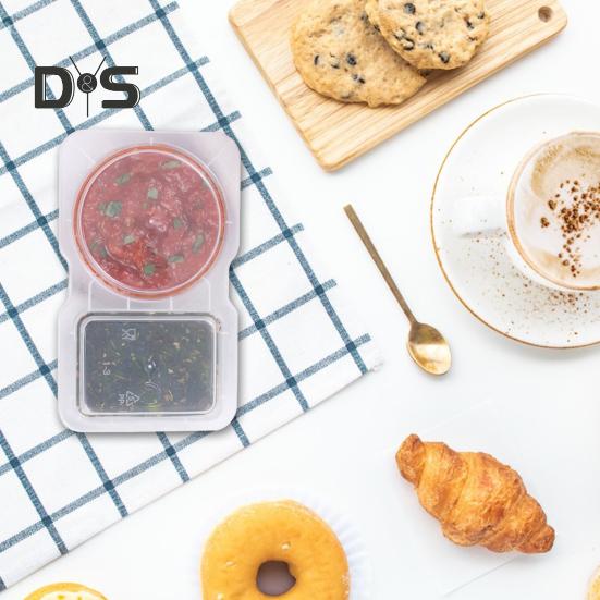 5/15/25/35 шт. Двойной контейнер для приправ с крышкой, портативный многоразовый пищевой соус, сервировочная коробка, кухонные принадлежности