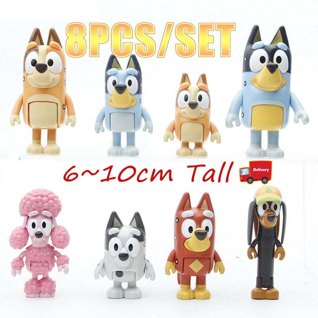 8 шт. Фигурки волков Семья и друзья Расти и Маффин Официальная коллекционная игрушка