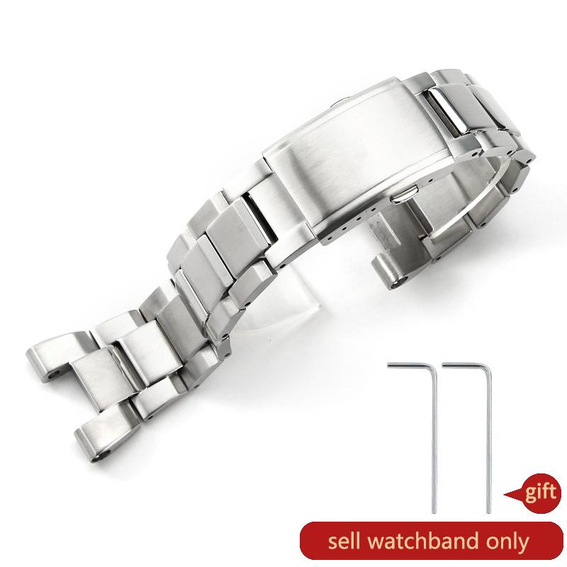Для Casio GST-B100 26x 14 мм Вогнутый Интерфейс Нержавеющая Сталь Двойная Застежка-Бабочка Ремешок для Часов Мужской 210D/100D/S110d/330/W300 Ремешок