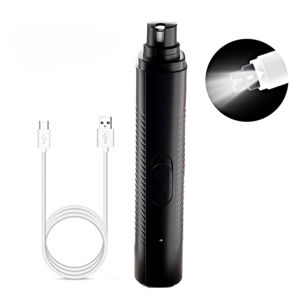 Перезаряжаемая электрическая пилка для ногтей для собак с USB-зарядкой, светодиодной подсветкой, триммер для кошачьих лап, уход за домашними животными в домашних условиях