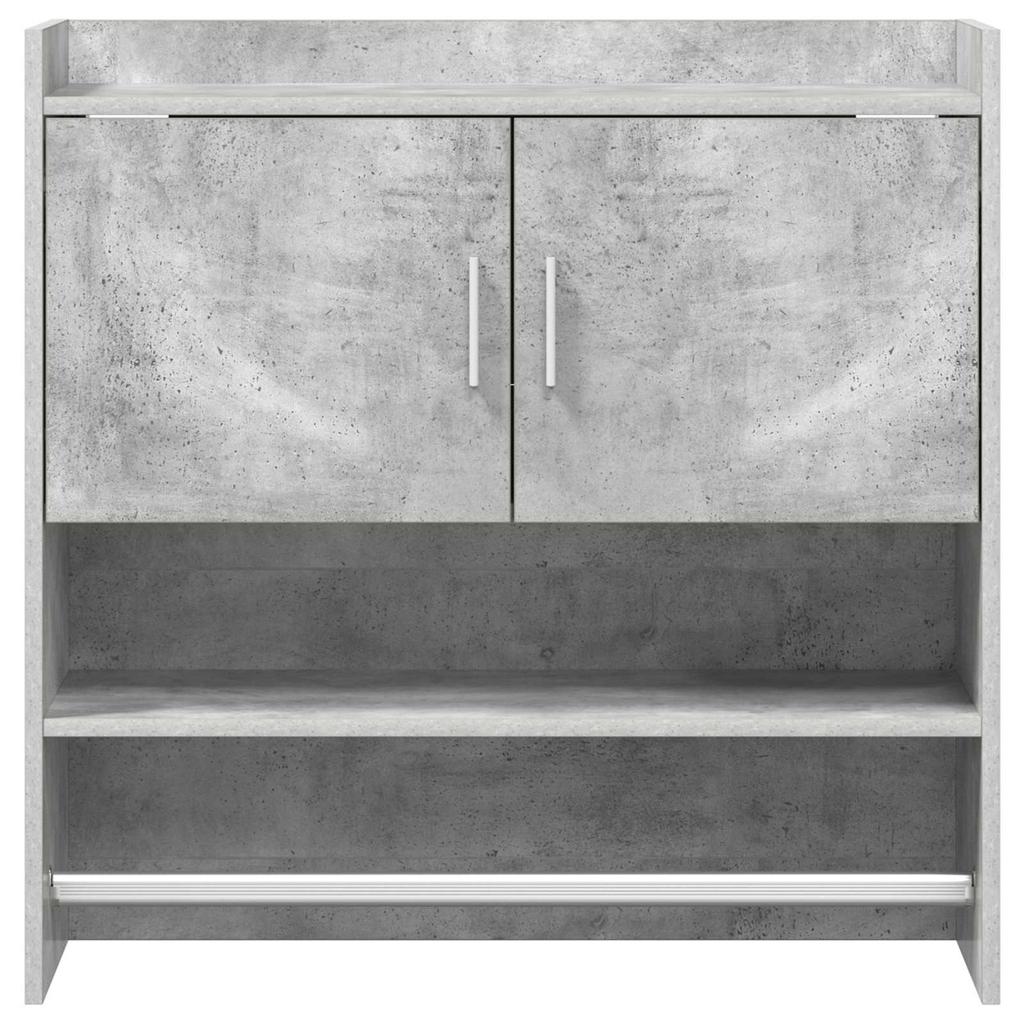 Wall Shelf Wall Mount Concrete Grey 80 x 36 x 80 cm Wood Based Material